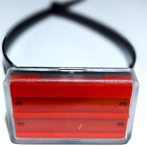 10 Schilderhalter 2,30€/Stück für Rohre und technische Anlagen mit rotem Hintergrund