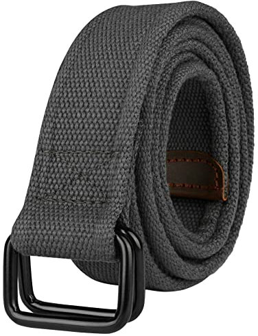 Drizzte Männer Gürtel Übergröße Komfortabel Stoffgürtel Grau Herrengürtel 140cm