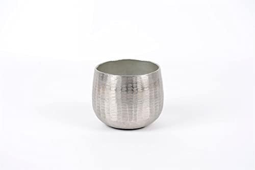 Rasteli Blumentopf Aluminium Silber D 13,5 cm 12,5 cm
