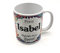 PLUS HOME Taza personalizada con nombre. Regalos personalizados con nombre y texto. Tazas con frases originales.ISABEL