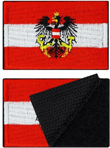 Österreich Patches Klett | Klett Patch Austria hook and loop Patch Velkro, Klett Patch Österreich, Militär Patch mit Klettverschluss Tactical Morale Patches mit Klett | 40x60mm