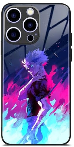 JJK Manga Phone Case, Custom Cover Popular Anime Protective Shell (Gojo Satoru,for iPhone 14 Pro Max)