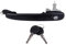 Bohaner Türgriff Türgriffhalter Türschloss+Schlüssel Vorne Links/Rechts für VW Polo 6N1 6N0837207 6N0837207C 6N0837207D
