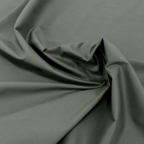 TOLKO Sommer Batist aus weicher Baumwolle | zarter Nesselstoff für Kleid Bluse Tuch Rock Vorhang Sonnenschutz Baumwollstoffe zum Nähen Meterware Baumwollstoff Meterware Kleiderstoff Dekostoff (Oliv)