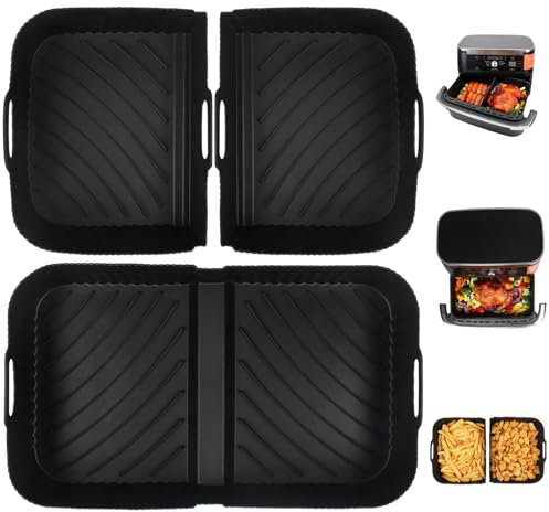 BYKITCHEN Airfryer Zubehör für Ninja AF500EU, Flex Drawer Zubehör für AF500EU 10,4 L, 3 Stück Heißluftfritteuse Backform, Kompatibel mit Cosori Dual Blaze TwinFry XXL 10L