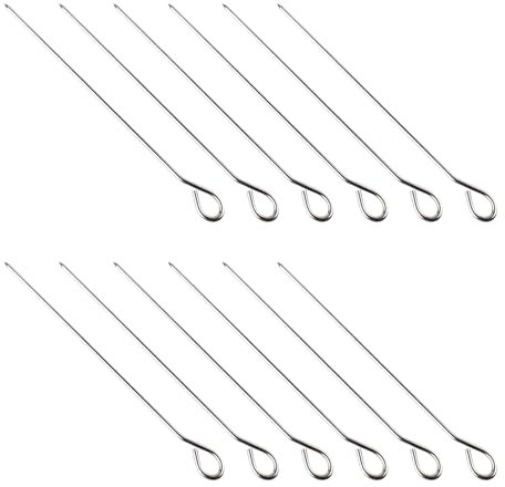 10 PCS Stainless Steel 7.87 BBQ Skewers - Suitable for Meat Kebab & Air Fryer