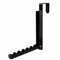 VIAV Design Over Door Hanger Hooks,Foldable Drying Rack with 6 Grooves for Hanging Clothes, Over Door Towel Rack for Clothes, Coat, Behind Bathroom Door,1Pcs（Black