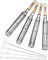 Katai - Lot de 8 paniers de cuisson pour barbecue en plein air – 4 paniers en métal pour grill, 4 brochettes plates pour légumes, viande, poisson et kebab