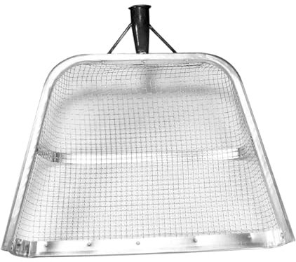 Bodensieb, Gartensieb, Erdspaten, tragbares Filtersieb, landwirtschaftliches Filtersieb, Siebwerkzeug zum Sieben von Erdnüssen, und Sand, 37x44cm Maschenweite 0.6cm