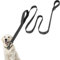 Euqvunn Hundeleine 2m×2,5cm mit Zwei gepolsterten Griffen | Längen Verstellbare | Reflektierende Nylon Schleppleine für große und mittlere bis 50KG Hunde | Kontroll- und Trainingsleine | Schwarz