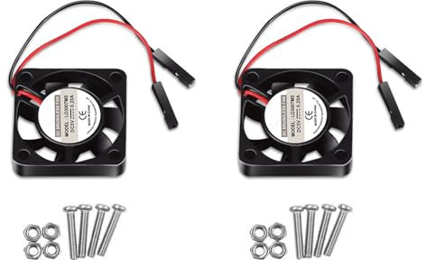 2pcs 3007 Brushless Cooling Fan - 30x30x7mm, 1.18in, 3.3V/5V DC Quiet Fan for Raspberry Pi 4, 3B+, 3B, 2B, B+, Zero/Zero W, Robot Projects