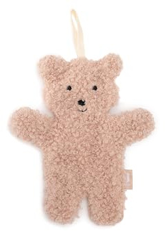 Jollein Schmusetuch Baby - Teddy Bear, Wild Rose - Schnullertuch - 100% Polyester - Kuscheltier - Teddybär