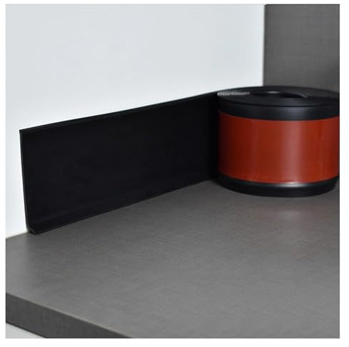 16.4ft Self-Adhesive Vinyl Baseboard Molding Trim, Flexible Skirting Board Trim For Wall And Floor, Peel And Stick Flexible Caulk And Trim Strips(Black)