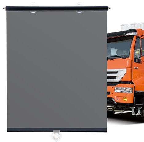 Parasol Retráctil para Parabrisas de Camión y Coche - Protección de Ventana Delantera con Ventosa | Transparente para Pasajero