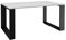 CDF Couchtisch Modern | Farbe: Weiß-Schwarz | Moderne Bank für EIN Wohnzimmer, Zimmer, Büro | Form: Quadrat Rechteck | Regal für Kleinigkeiten, Zeitungen, Magazine oder Bücher