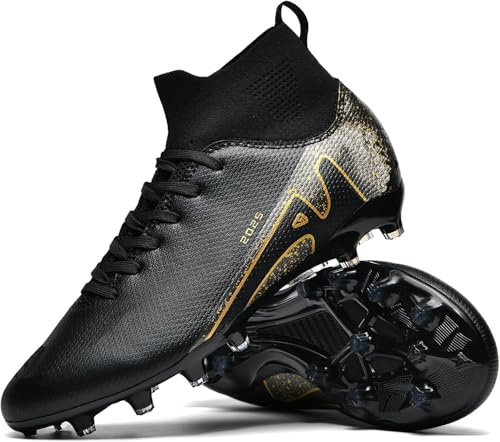 Kmrlofiy Fußballschuhe Herren Professionelle Fußballschuhe High Top Spike Cleats Fussballschuhe Outdoor Sport Athletics Herren Junge Sportschuhe Trainingsschuhe (ZQX-5, 39EU)
