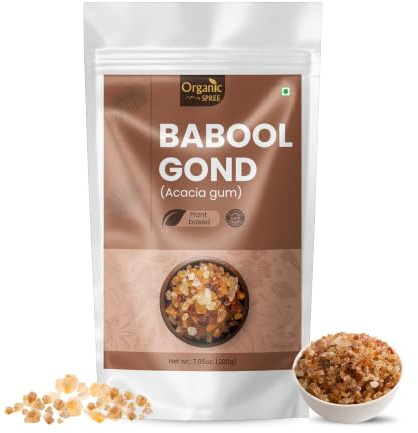 Organic Spree Babool Gond 7.05oz (200grams) - Acacia gum - Kikar Gond - Natural Fiber Intake, Supports Gut Health*