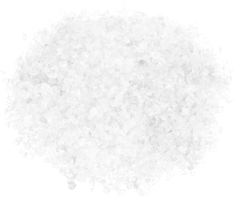 PATIKIL Gravier décoratif en verre - 450 g - 3-6 mm - Perles irrégulières à paillettes - Verre brisé - Pour vase, aquarium, aquarium - Transparent