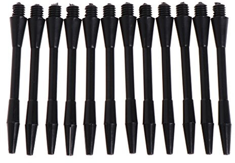 Harrow Dartpfeile mit kurzem Schaft, Nylon, Schwarz, 12 Stück