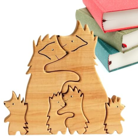 ETUCYNG Puzzles in Tierform, Igel-Puzzle – 6 x Puzzles aus Holz für Innendekoration, frühes Lernen für und Mädchen