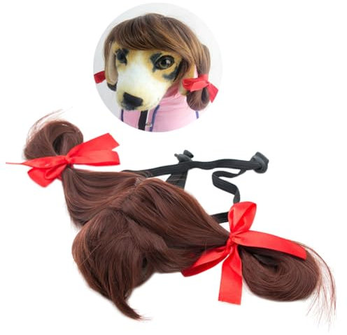 Happyyami Haustier Perücke Für Kleine Hunde Lustige Synthetische Hundewig Mit Bunten Locken Für Kostümpartys Halloween Geburtstagsfeiern Und Fotoshootings Einfach Zu Tragen Und Langlebig