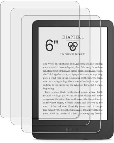 CoBak Lot de 3 films de protection d'écran mats anti-reflets pour Kindle 11e génération 2024 et 2022 de 6 pouces, Kobo Nia, PocketBook – Film PET haute clarté non trempé