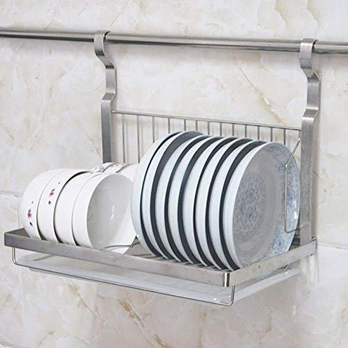 Abtropfgestell aus Stahl mit Abtropfschale zur Wandmontage für Küchenteller – Faltbare und platzsparende Lösung