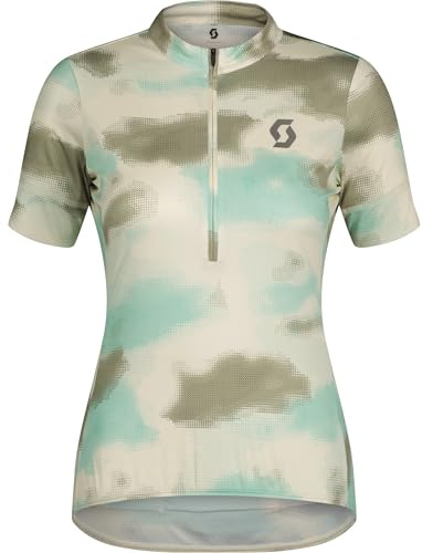 Scott Endurance 10 Damen Fahrrad Trikot kurz Cotton weiß/grün 2025: Größe: XL (44/46)