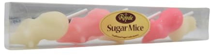 5 x Traditional Pink And White Sugar Mice Gift Box - Confectionery In The Shape Of A Mouse