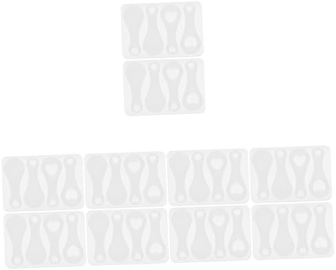 LIFKOME 5 Ensembles Moule pour Jetons De Caddie pour Décoration DIY Moule De Haute pour Époxy pour Porte Clés Ornements De Caddie 2 Pièces * 5