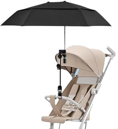 Nakazawa Sonnenschirm Kinderwagen Universal,Sonnenschirm Strand,UV Schutz 50+ / 104 cm Durchmesser,Tragbarer Regenschirm für Sport & Outdoor,360-Grad schwenkbare Position für maximalen Sonnenschutz
