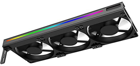 FUNNETOYU Ventilador de Tarjeta Gráfica Argb Enfriador de Aire para de Ordenador Triple Ventilador con Efecto de Luz Rgb Disipador de para GPU Reducción de Ruido y de Rendimiento