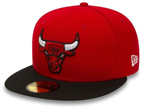 New Era NBA League Basic 59Fifty Snapback Chicago Snapback cap, Uomo, Red Black, 7 3/8 (58.7 cm)