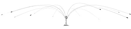 Bird B Gone Vogelspinne 360 Abwehrmittel, 2,4 m, mit PVC-Basis | Hält Möwen und andere Vögel von der Landung ab, langlebiges wetterfestes Design für Boote, Docks, Dach