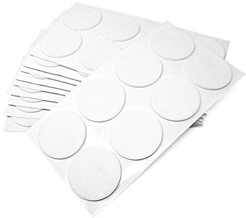 Adsamm® / 80 x Selbstklebende Filzgleiter/Weiß/ø 60 mm/Rund/Möbelgleiter aus Filz mit 3.5 mm Stärke/Möbel- und Bodengleiter