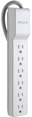 Belkin Home/Office 6-Outlets Surge Suppressor - Regleta (Color blanco)