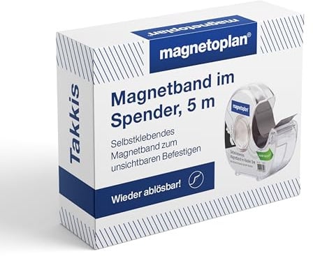 magnetoplan Takkis Magnetband, selbstklebend | im Handabroller