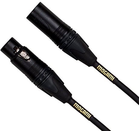Mogami GOLD STUDIO-10 XLR Microphone Cable, 3-Pin, Gold Contacts, Straight Connectors, 10 Foot