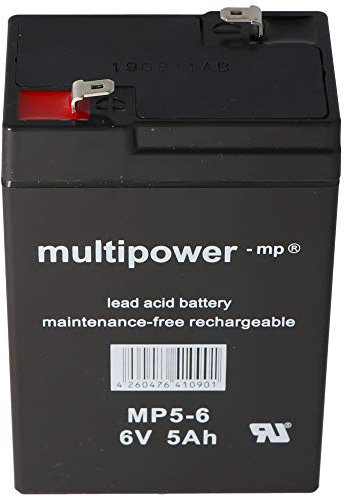 Multipower MP5-6 Batterie au plomb avec feston et contact de 4,8 mm