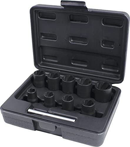 KS Tools 913.3855 - Coffret de douilles à chocs spéciales 3/8'' - 10 à 19 mm - En Chrome Molybdène - 10 pièces
