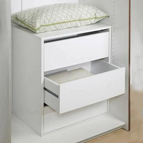 Dmora - Nachttisch Jeanne, Niedrige Kommode, Tisch, Multifunktionaler Nachttisch, 51x40 h70 cm, Wei?