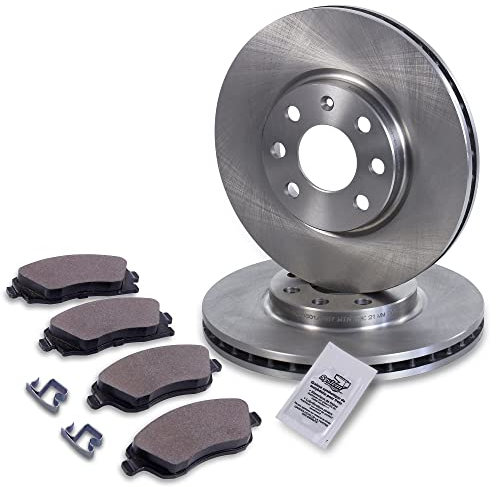 BESTPRICE Juego de frenos eje delantero incl. discos de freno ventilados Ø 260 mm + pastillas de freno delanteras