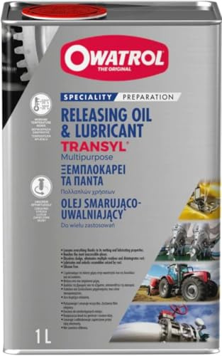 Owatrol Transyl Dégrippant Gleitmittel, 1 L | Rostentferner für Schlösser und Mechanismen, löst Rückstände, schmiert Baugruppen, schnelle Tiefenwirkung