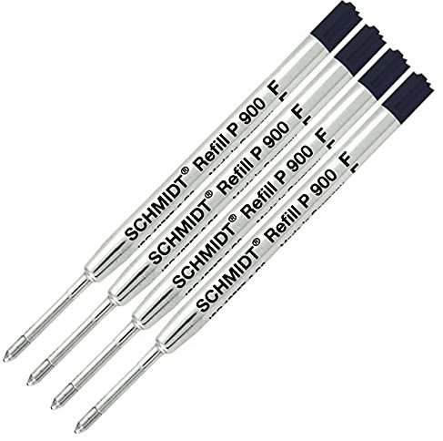 4 Pack – Nachfüllung black-p900-fine Spitze Schmidt Kugelschreiber Parker Style Refill