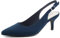 Greatonu Spitz Sandalen Slingback Kitten Absatz Pointed Toe Blau EU37