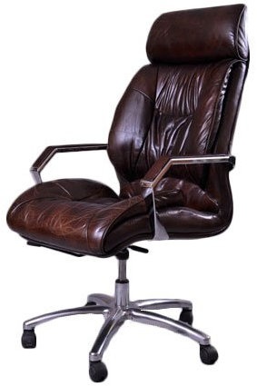 Bürosessel Old New York Vintage Cigar Leder Büro Stuhl Drehstuhl