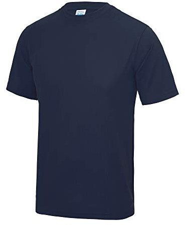 Just Cool Mens Performance Plain T-Shirt (L) (Oxford Navy)