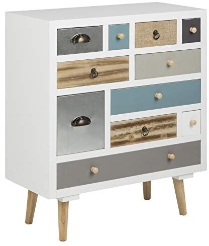AC Design Furniture Suwen Kommode, B: 70 x T: 32 x H: 81 cm, Mehrfarbig, Holz, 1 Stk