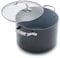 GreenPan Valencia Pro Hard Anodised Healthy Ceramic Non-Stick 24 cm / 7.6 Litre Stock Pot with Lid, PFAS-Free, Induction, Oven Safe, Grey