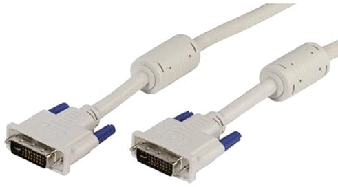 Vivanco 45430 Cable DVI 1,8 m DVI-I Blanco - Cables DVI (1,8 m, DVI-I, DVI-I, Macho, Macho, Blanco)